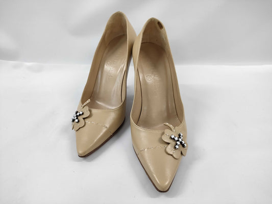 CHANEL Clover Design Leather Pumps