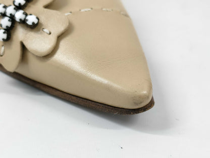 CHANEL Clover Design Leather Pumps