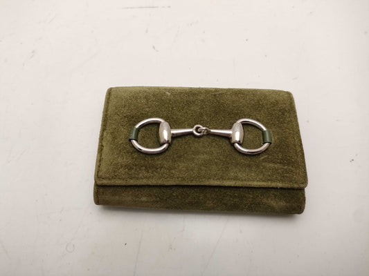 GUCCI Horsebit Key Case/Suede Key Case/Key Holder