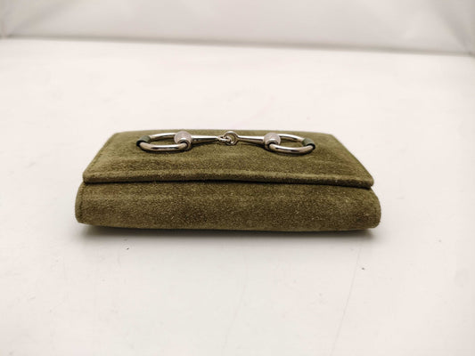 GUCCI Horsebit Key Case/Suede Key Case/Key Holder