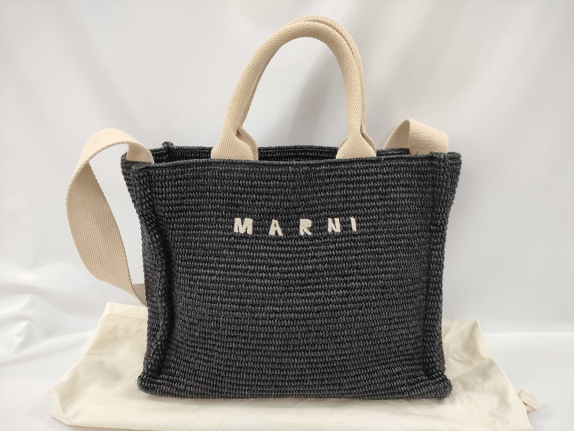 Marni Straw Tote 2-Way Basket Tote Bag