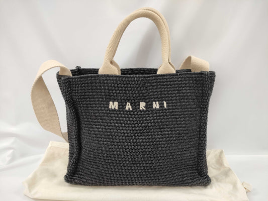 Marni Straw Tote 2-Way Basket Tote Bag