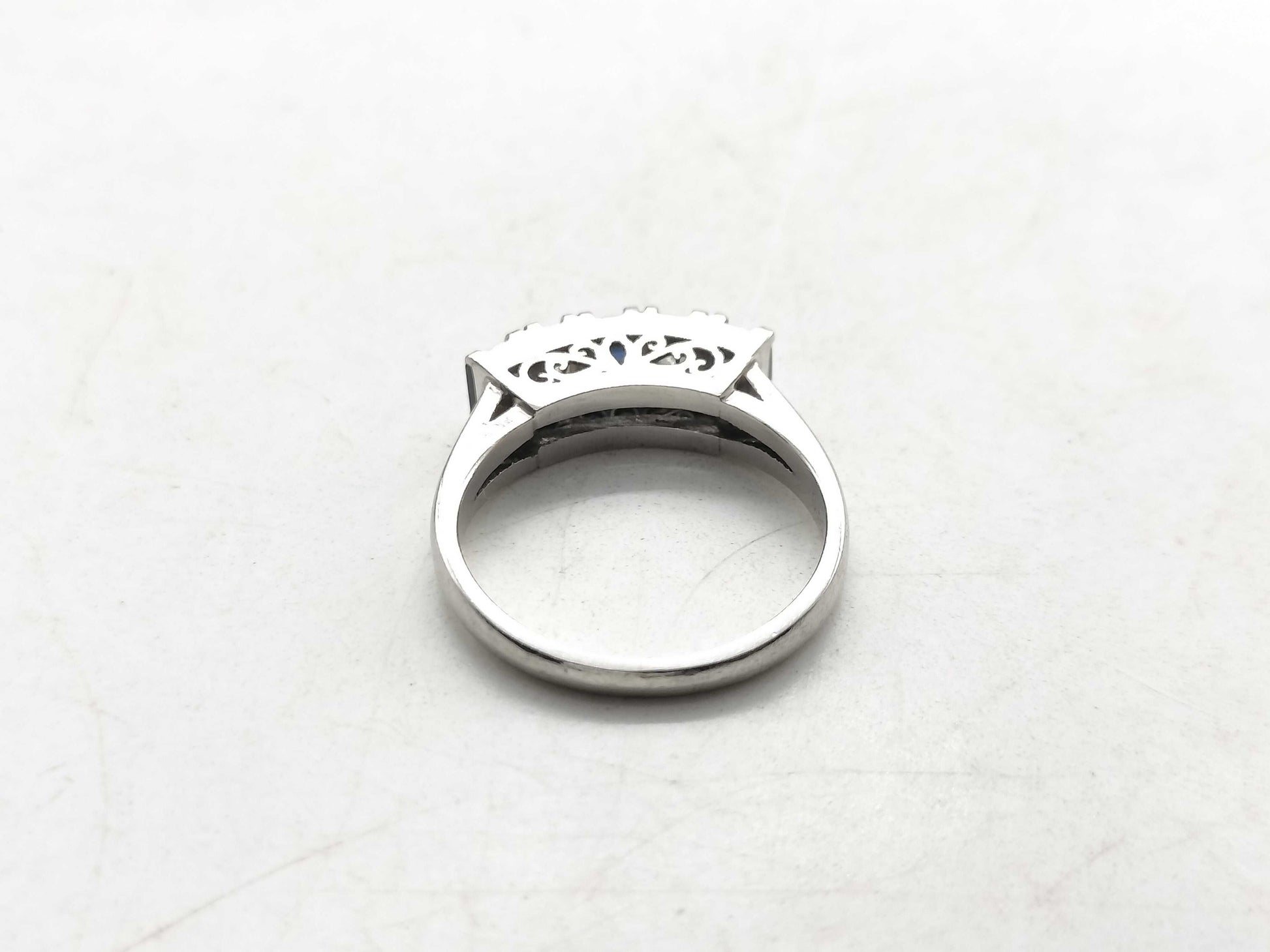 S 0.59ct D 0.26ct Pt900 5.3g Ring 