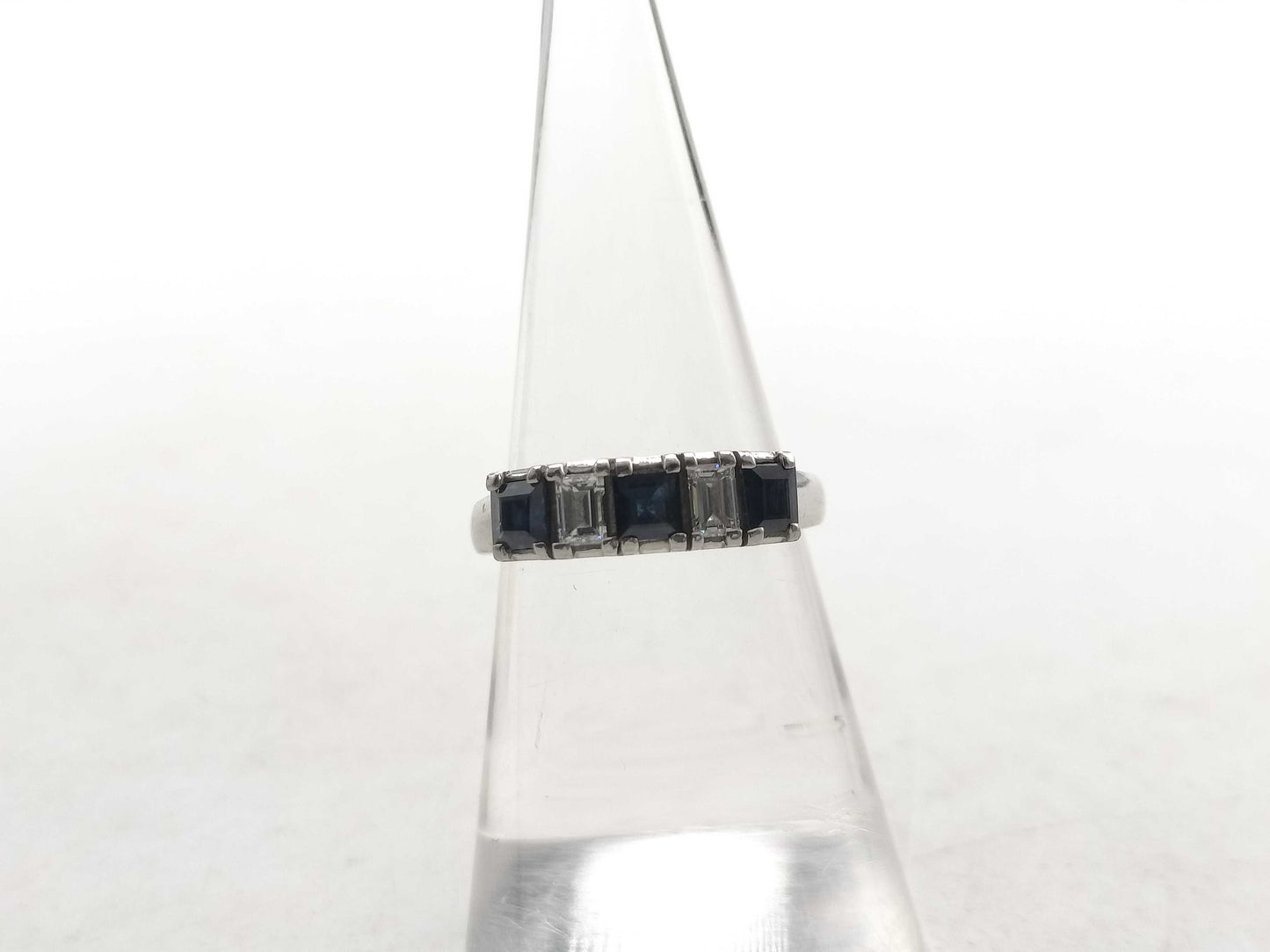 S 0.59ct D 0.26ct Pt900 5.3g Ring 