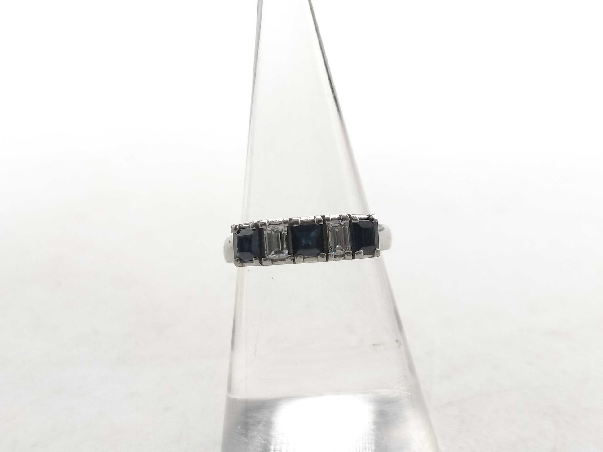 S 0.59ct D 0.26ct Pt900 5.3g Ring 