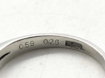 S 0.59ct D 0.26ct Pt900 5.3g Ring 
