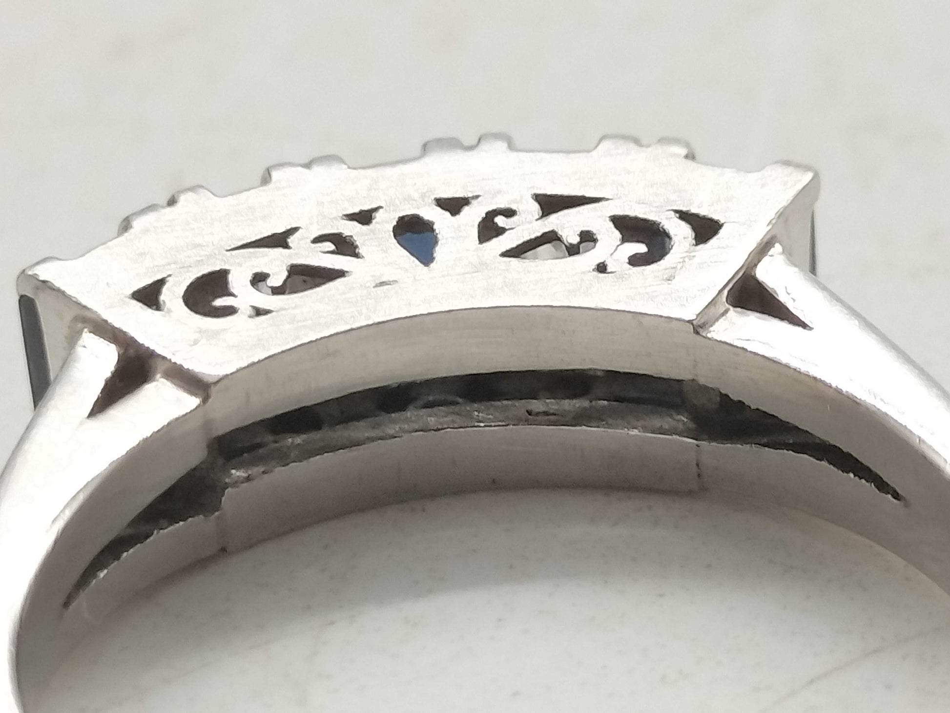 S 0.59ct D 0.26ct Pt900 5.3g Ring 