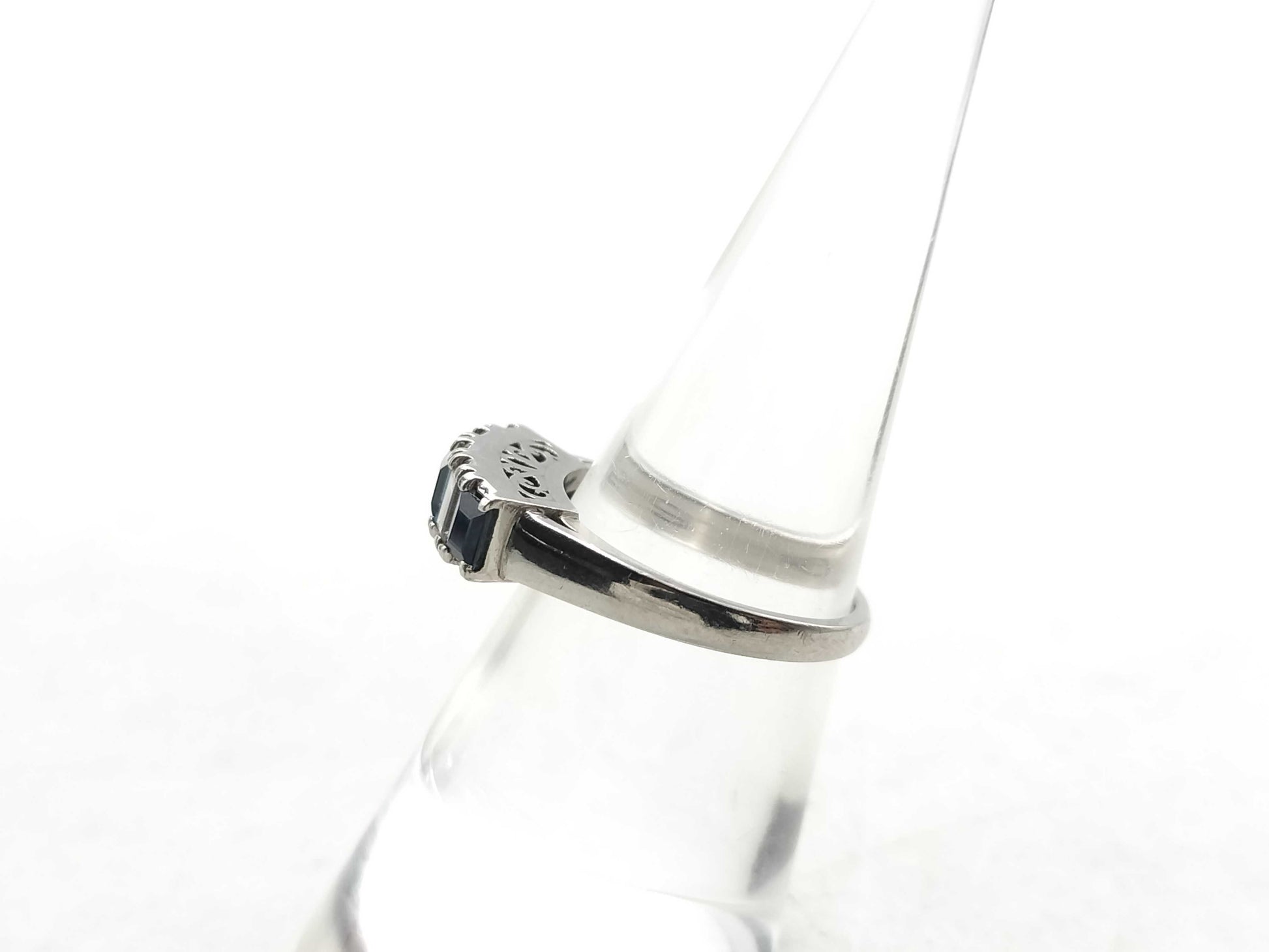 S 0.59ct D 0.26ct Pt900 5.3g Ring 