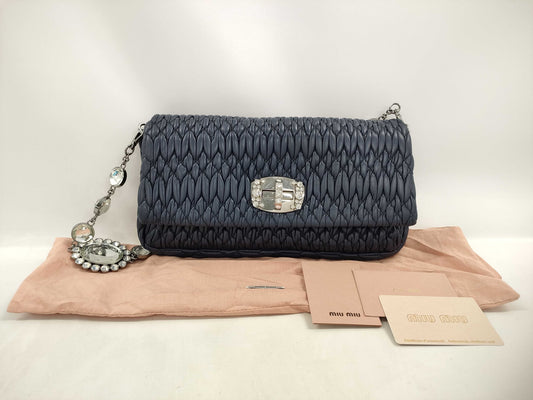 Miu Miu Nappa Crystal Handbag