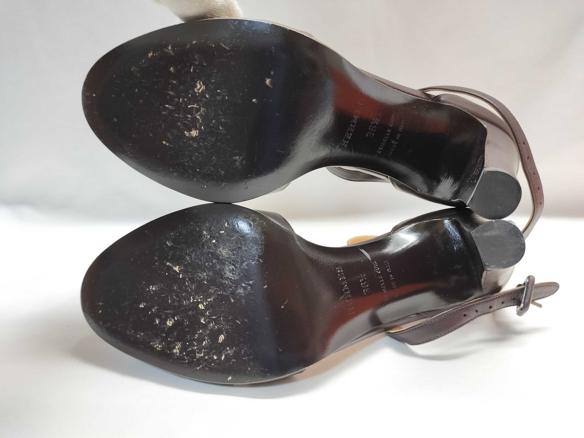 HERMES leather sandals