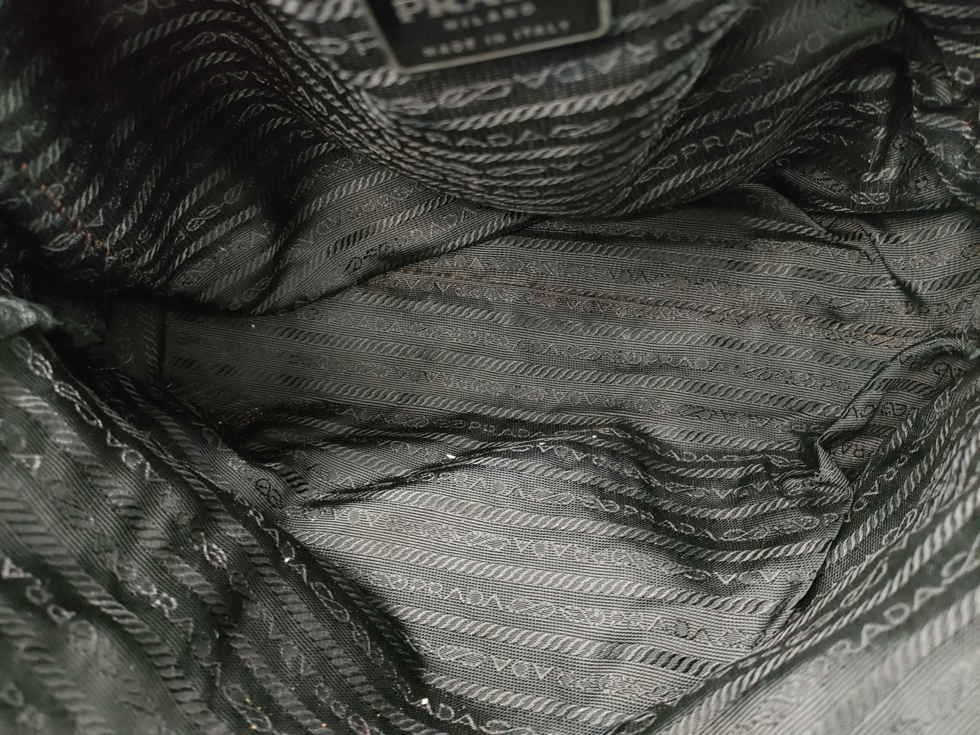 PRADA nylon tote bag with repair marks