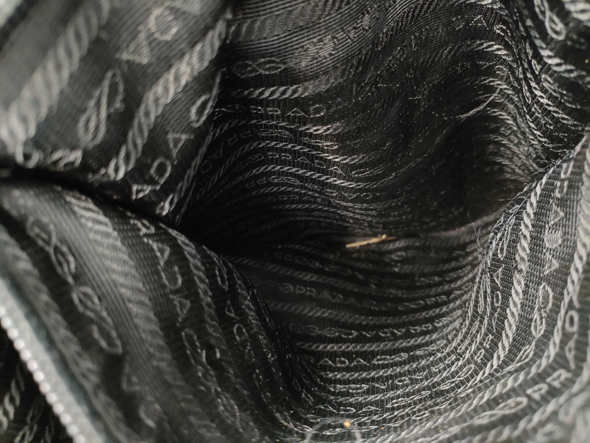 PRADA nylon tote bag with repair marks