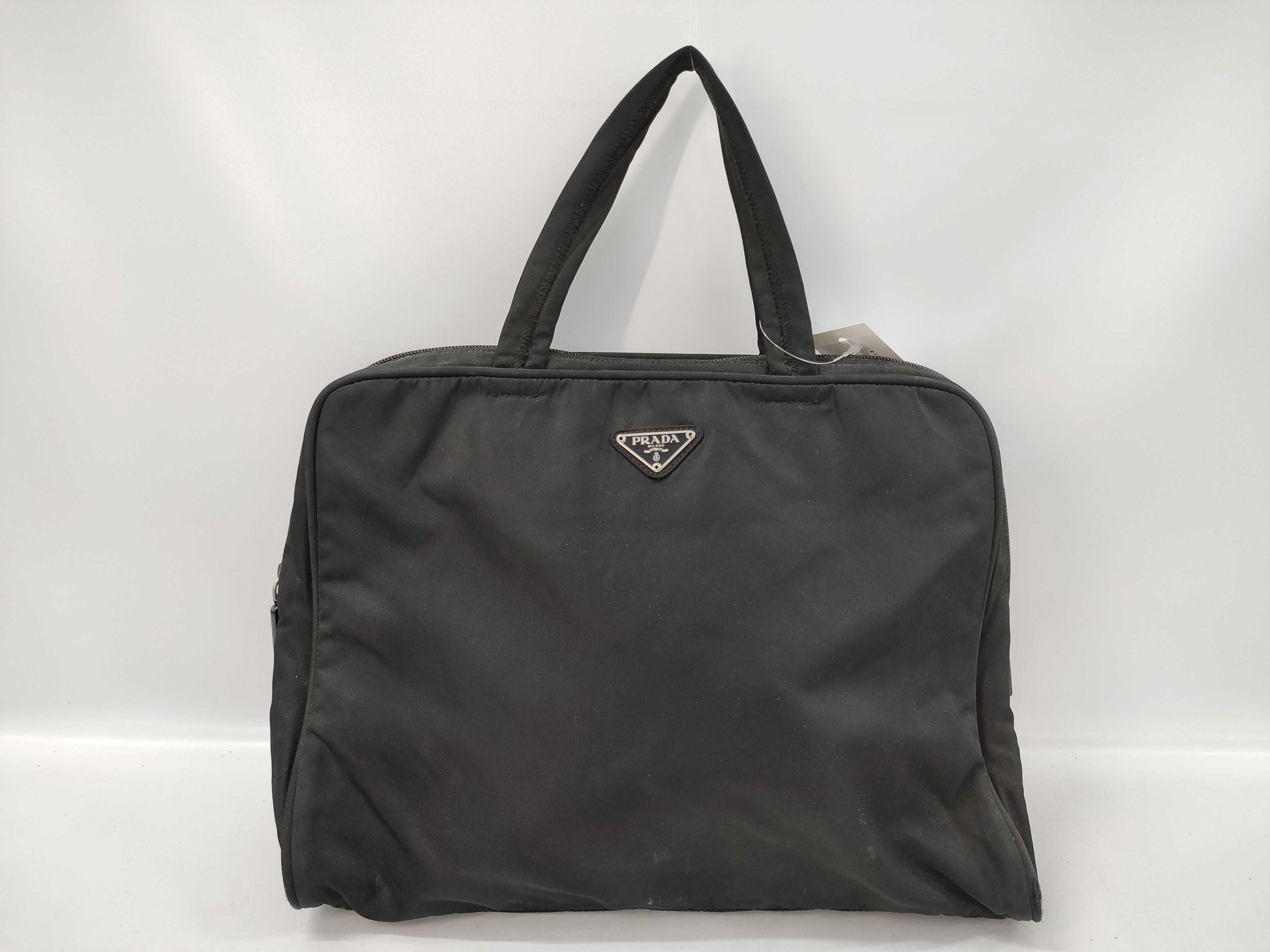 PRADA nylon tote bag with repair marks