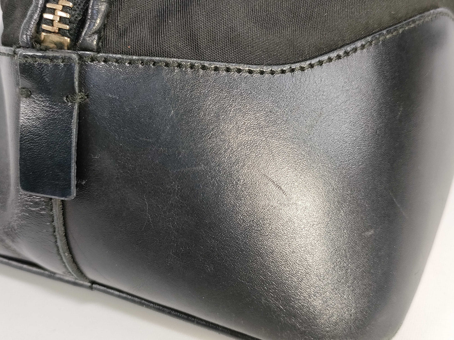 PRADA Nylon Triangle Logo Handbag