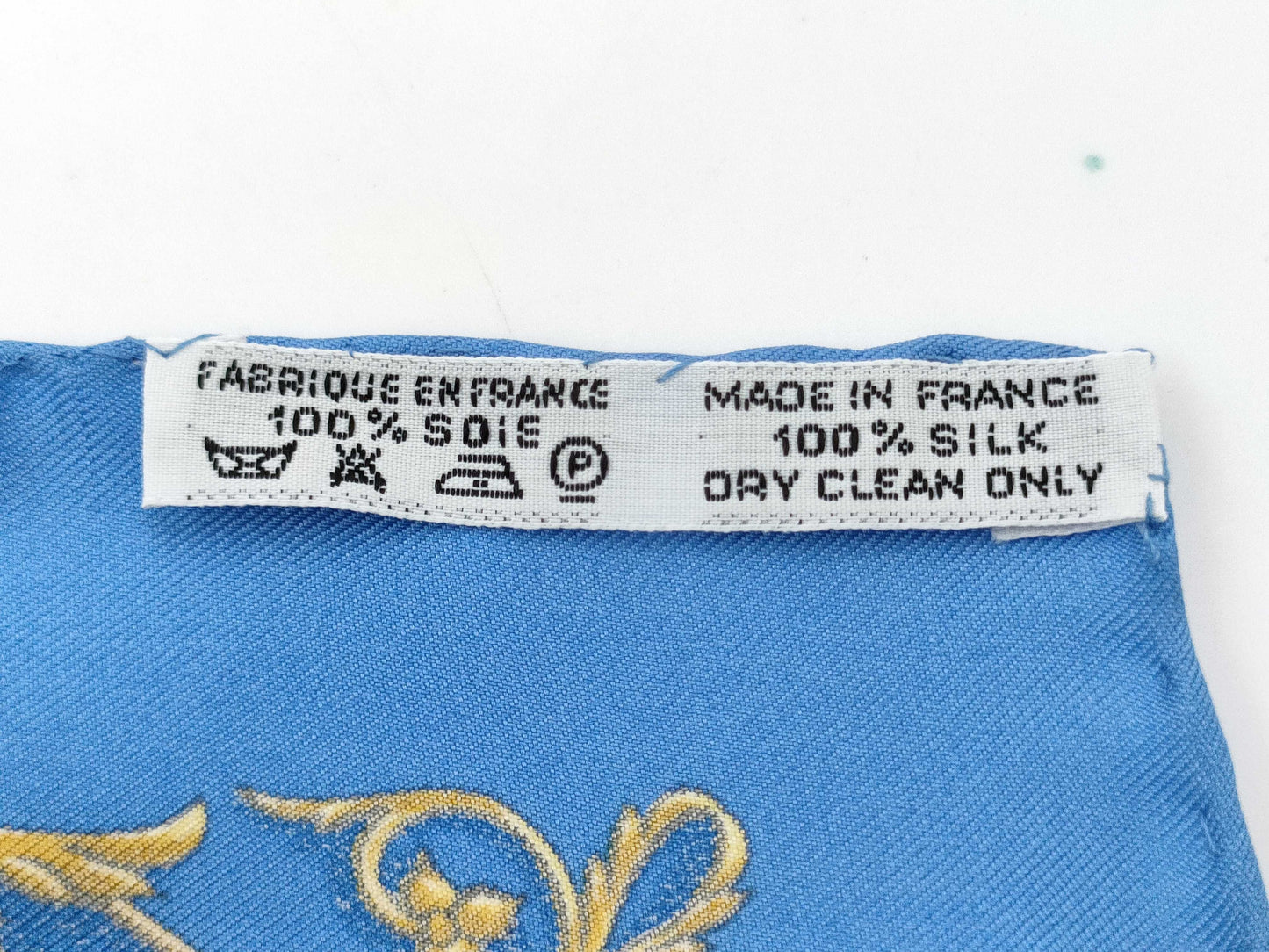 HERMES Carre Petit Carre Faconnet Scarf Blue Scarf