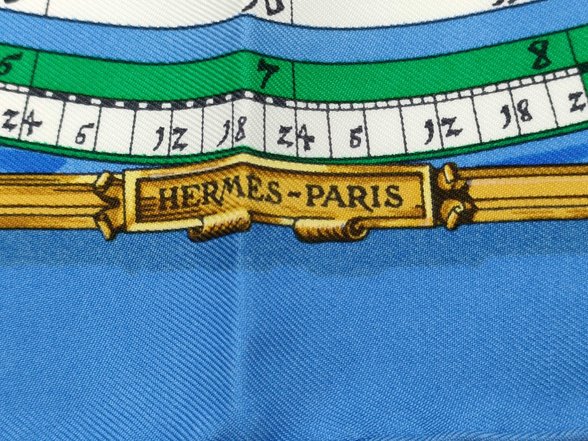 HERMES Carre Petit Carre Faconnet Scarf Blue Scarf