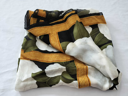 CHANEL Vintage Camelia Scarf