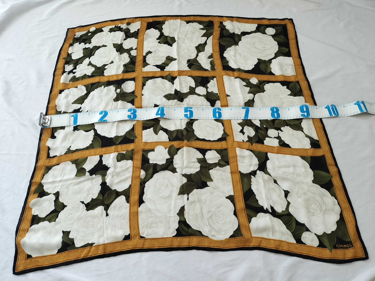 CHANEL Vintage Camelia Scarf