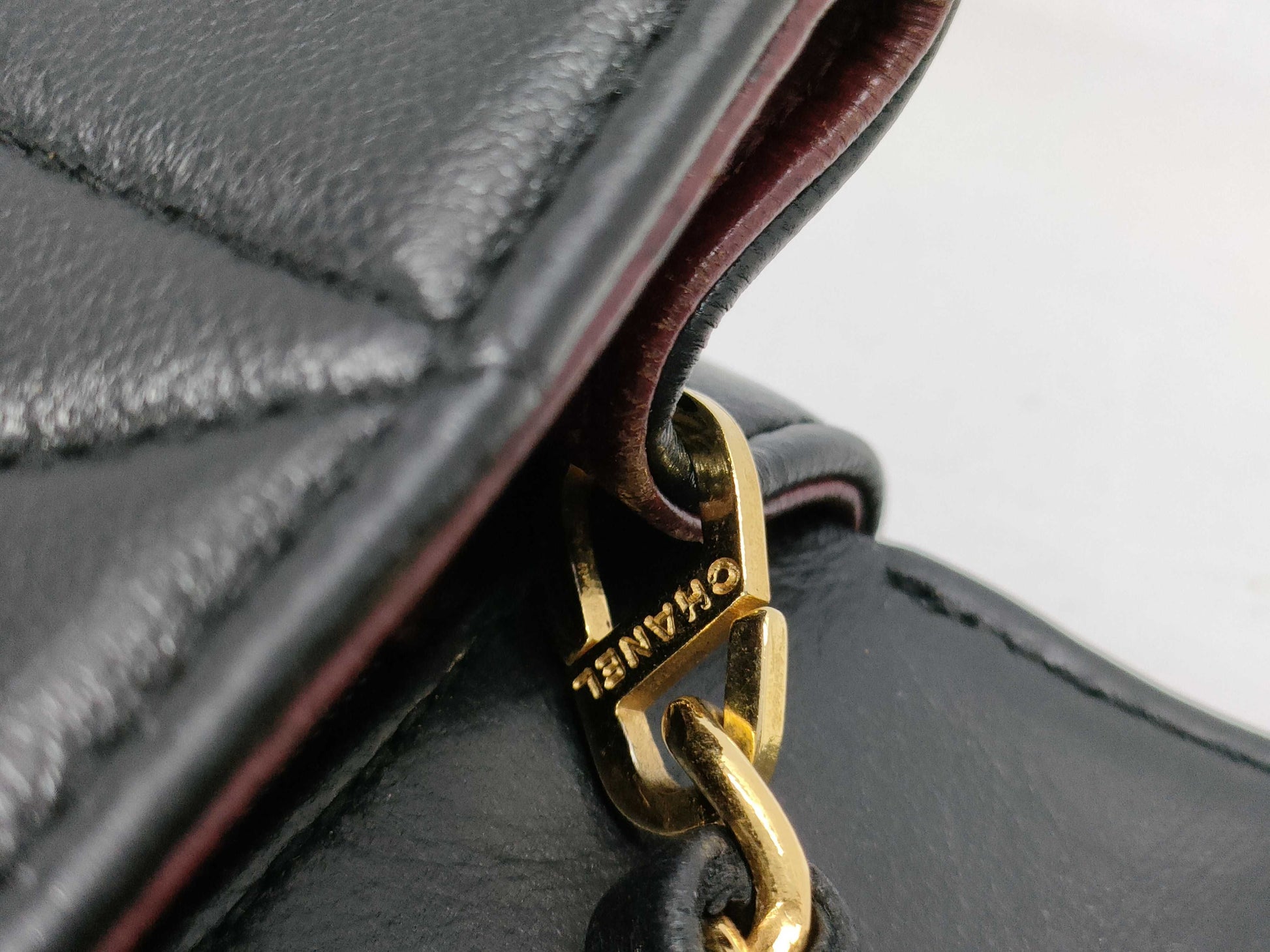 CHANEL Diana Lambskin Single Flap/Chain Shoulder Bag