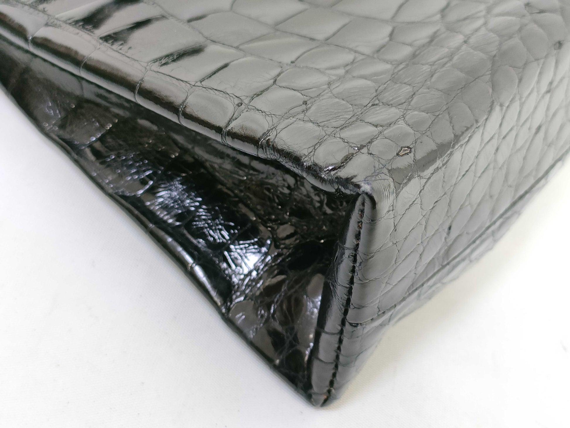 PRADA Crocodile/Clasp/Hand/Vintage Handbag