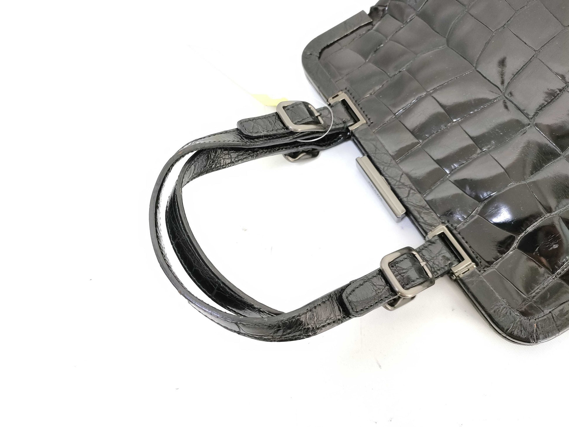 PRADA Crocodile/Clasp/Hand/Vintage Handbag