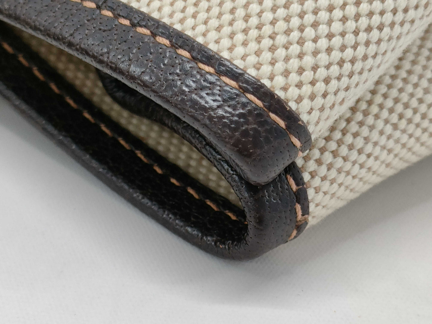 HERMES □I engraved Garden Party TPM Toile H handbag with shoulder strap