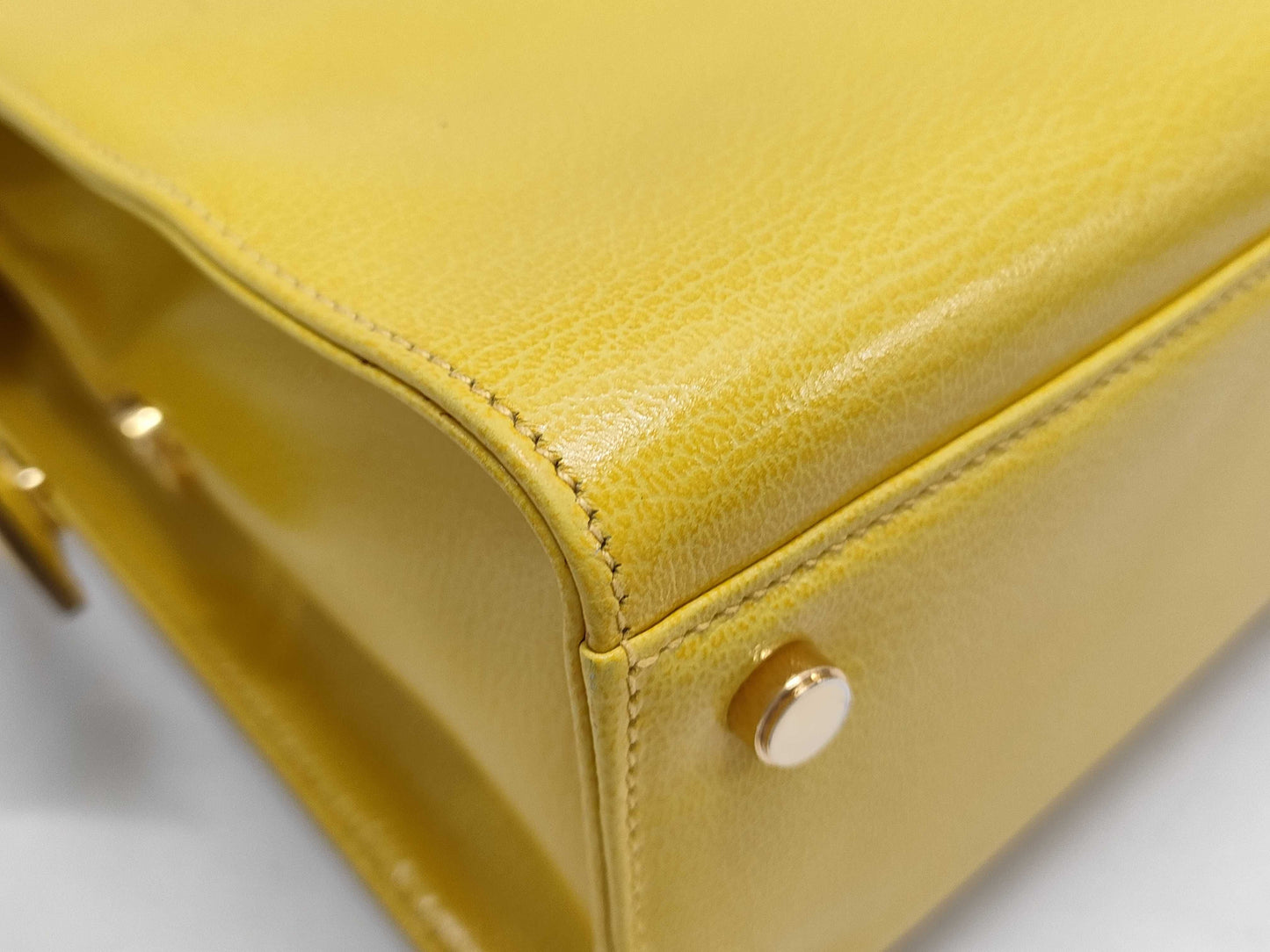 Salvatore Ferragamo Gancini Yellow Handbag