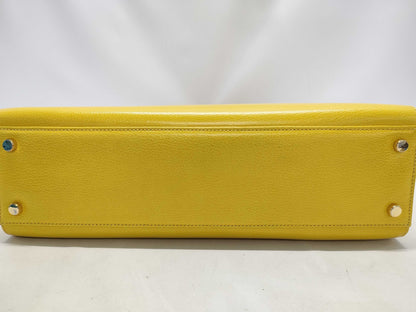 Salvatore Ferragamo Gancini Yellow Handbag