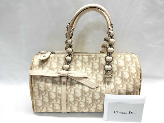 Dior Trotter Romantic Mini Boston PVC/Leather Handbag