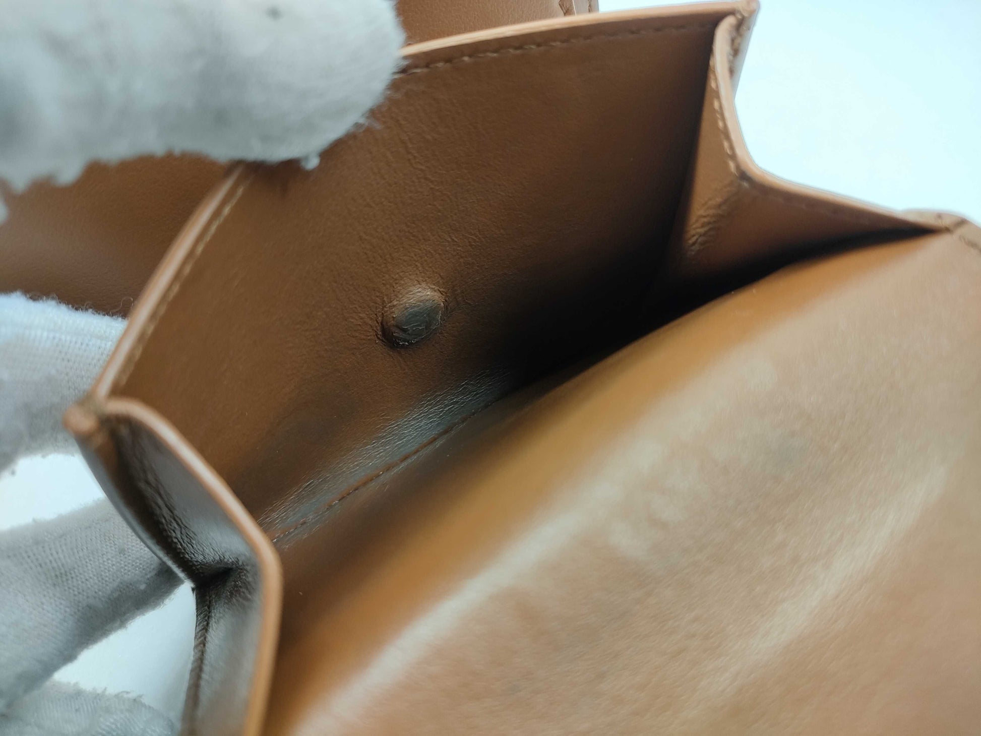 CELINE Triomphe Small Tri-fold Wallet in Leather
