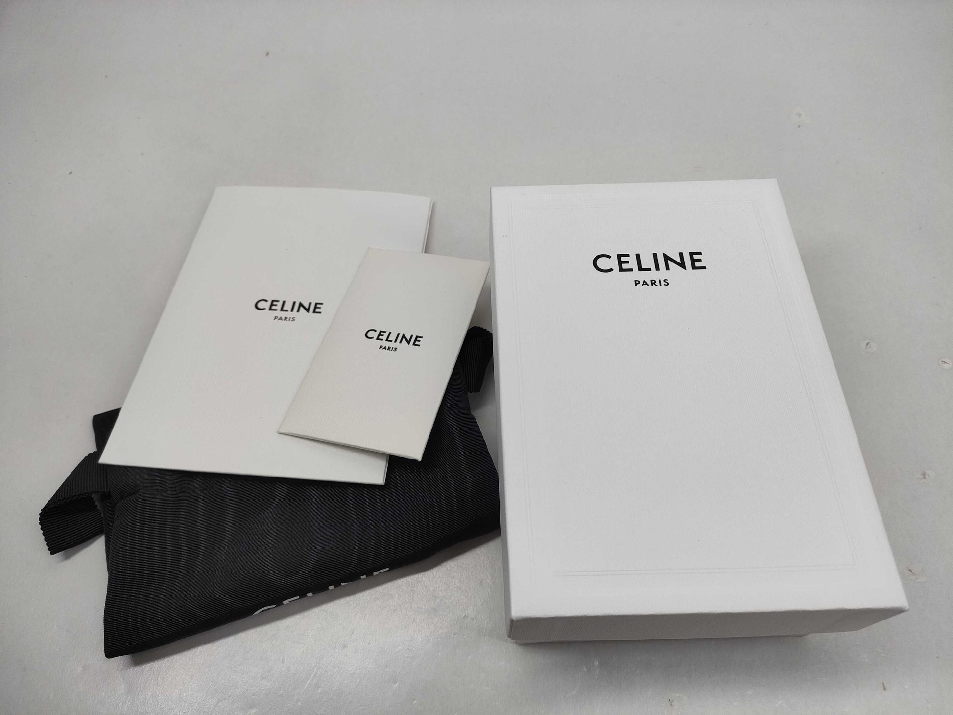 CELINE Triomphe Small Tri-fold Wallet in Leather