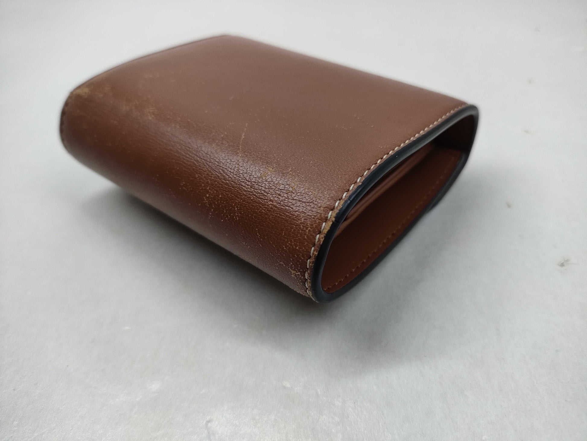 CELINE Triomphe Small Tri-fold Wallet in Leather