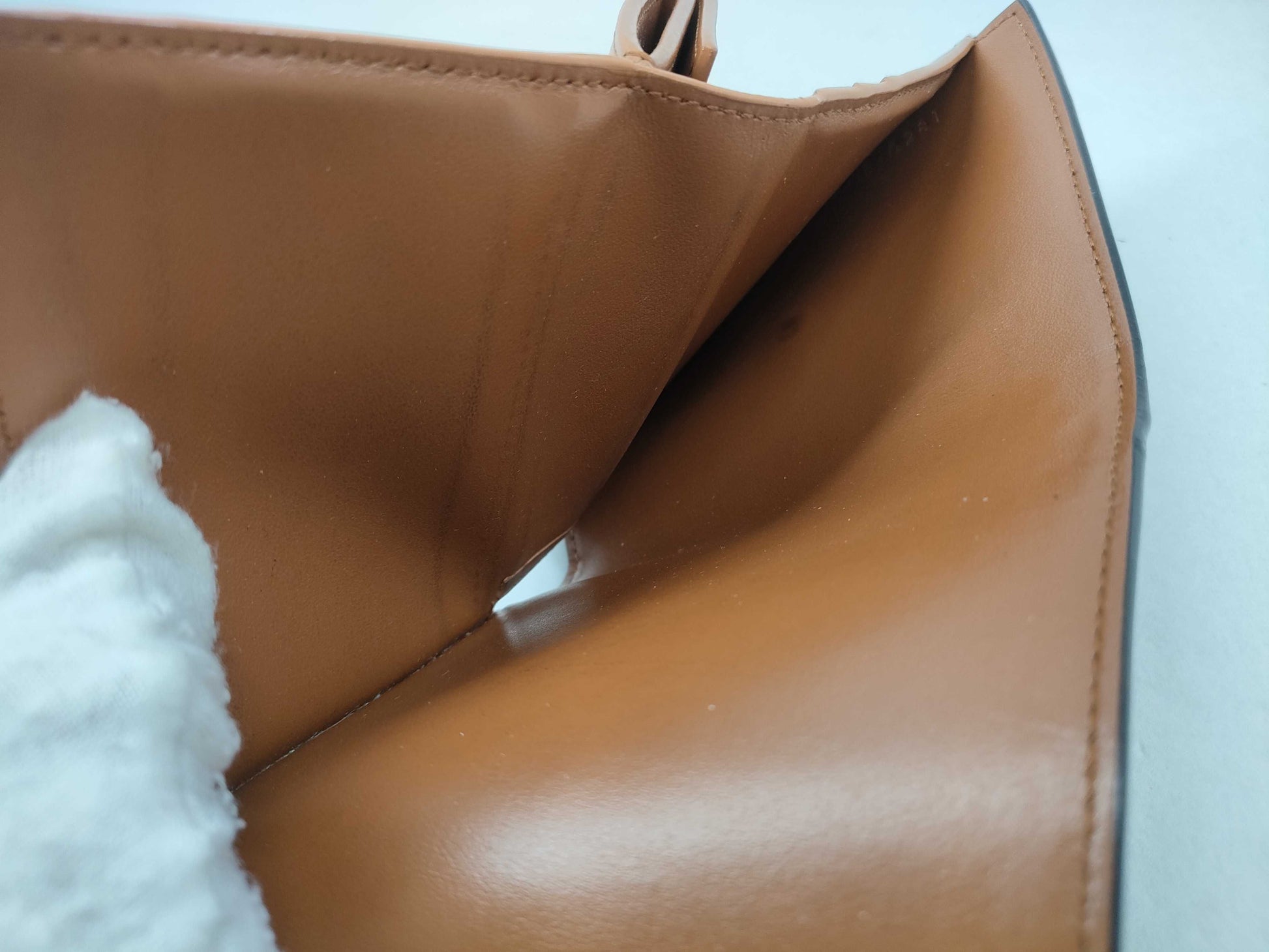 CELINE Triomphe Small Tri-fold Wallet in Leather