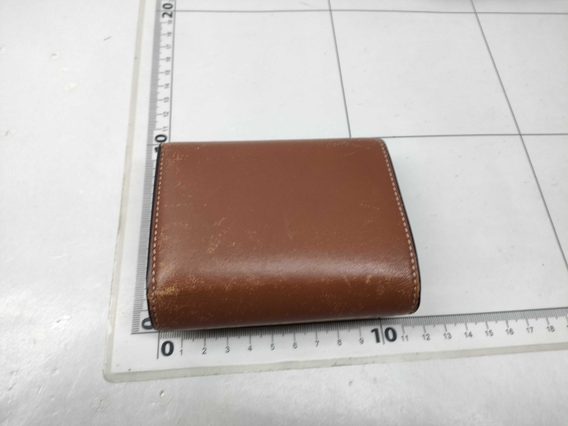 CELINE Triomphe Small Tri-fold Wallet in Leather