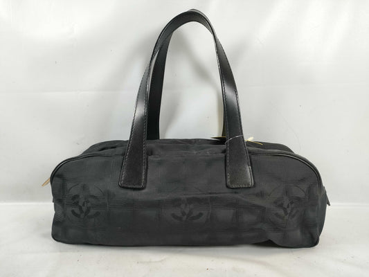 CHANEL New Travel Line Handbag Nylon and Leather
