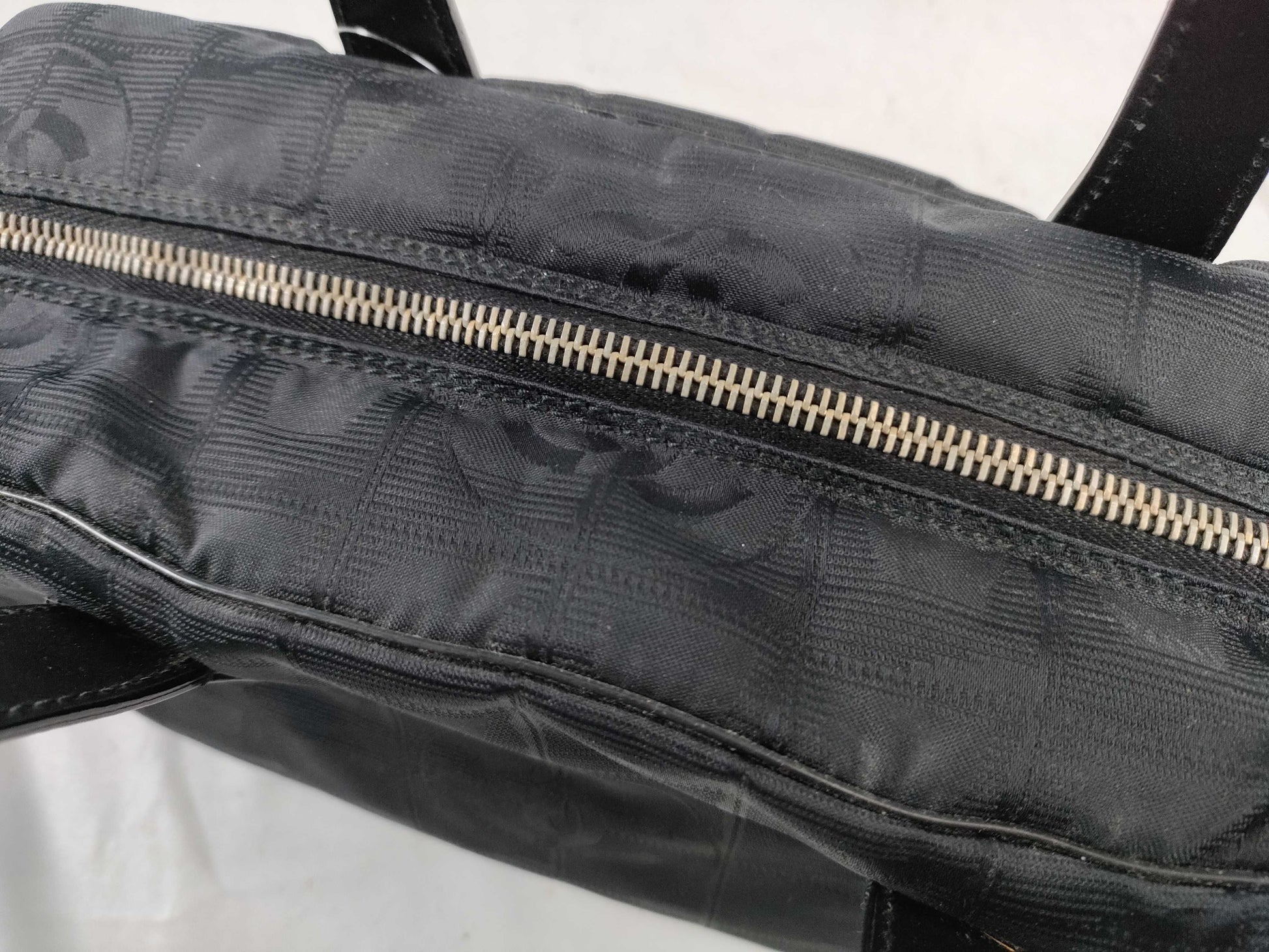 CHANEL New Travel Line Handbag Nylon and Leather