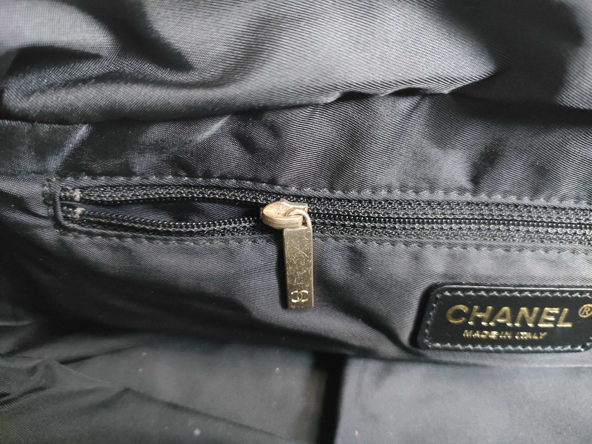 CHANEL New Travel Line Handbag Nylon and Leather