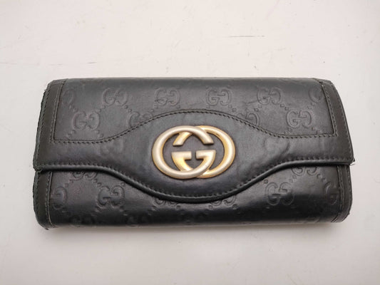 GUCCI GG Shima Interlocking Long Wallet