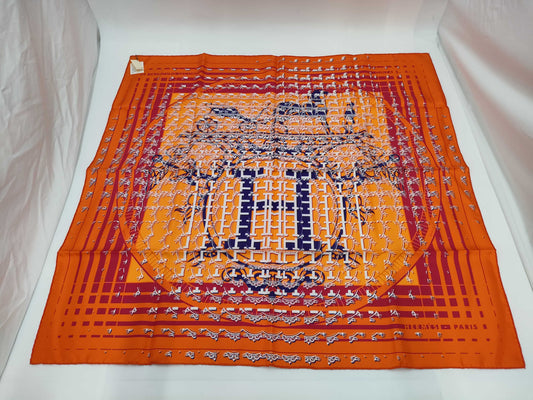 HERMES 24 FAUBOURG SECONDE GINZA 5-4-1 Scarf with tag