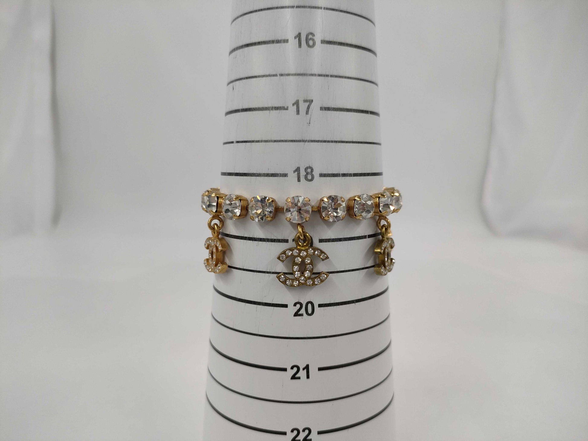 CHANEL Bracelet 95A Stone Coco Mark Gold Bracelet/Bangle
