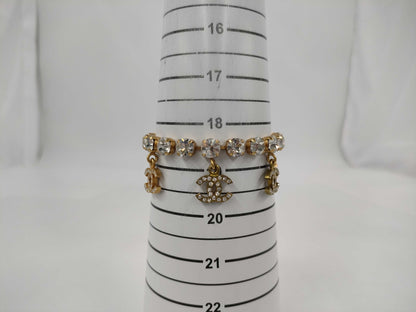 CHANEL Bracelet 95A Stone Coco Mark Gold Bracelet/Bangle