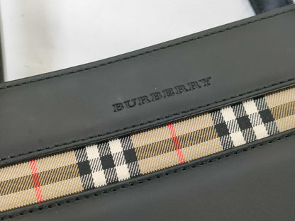 BURBERRY Calf Leather Nova Check Handbag