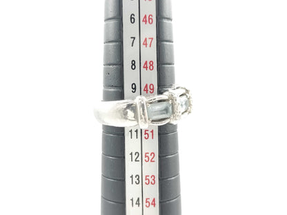 AQ 0.77ct D 0.10ct Pt900 8.5g Ring 