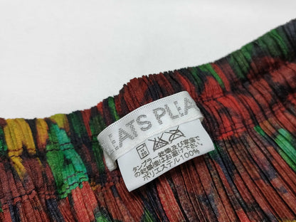 ISSEY MIYAKE Pleats Please knitted red long skirt