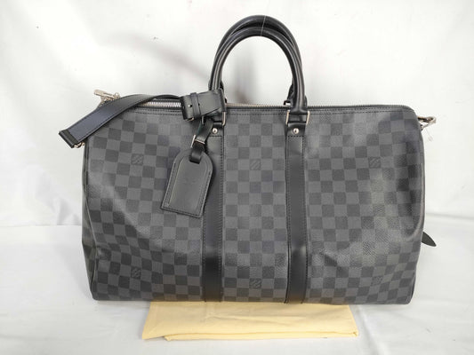 LOUIS VUITTON [Serial Number] DU2162 Damier Graphite Keepall 45 Boston Bag Bandouliere Boston Bag