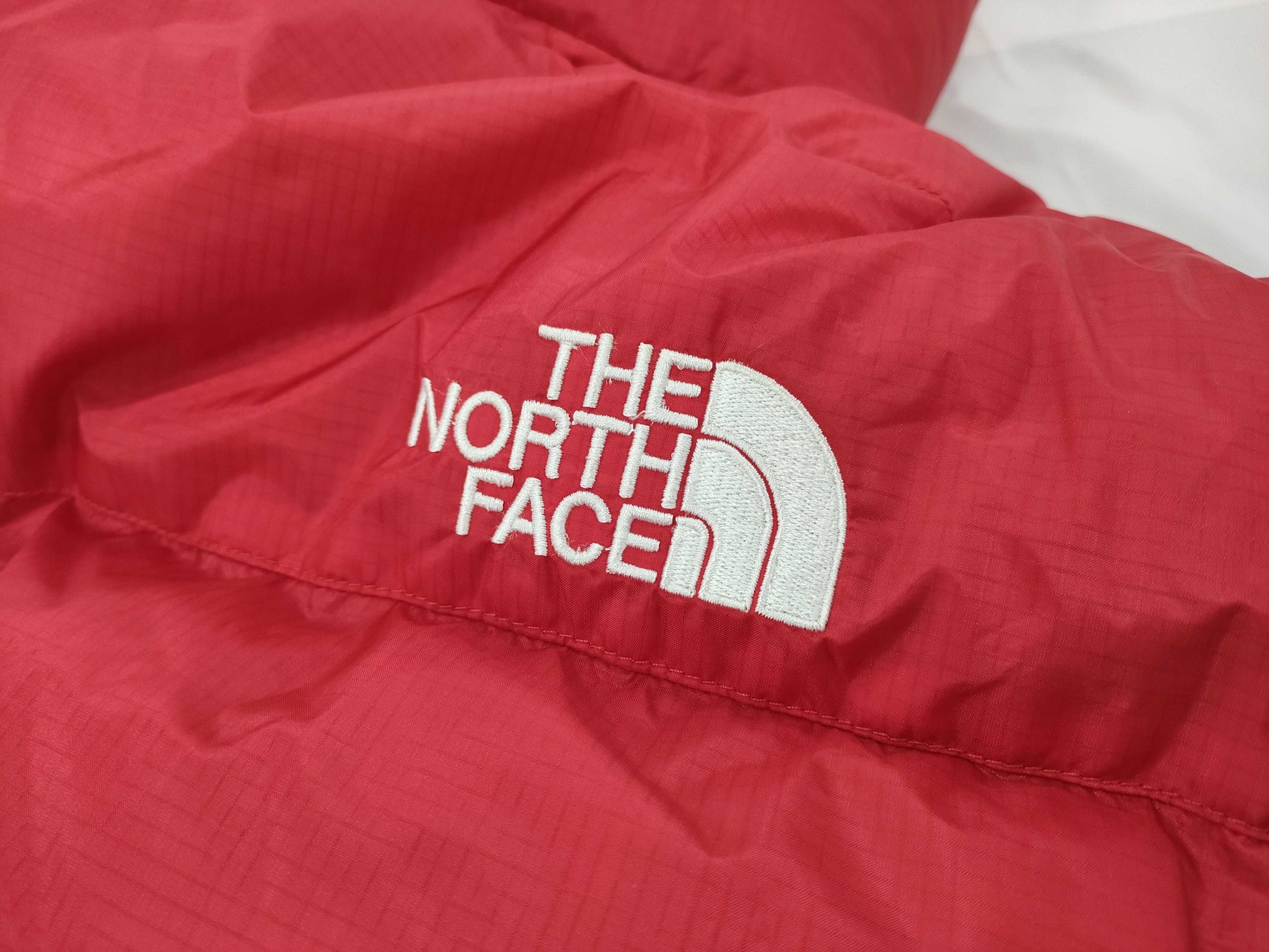 The North Face Down Jacket, Red, Cracked