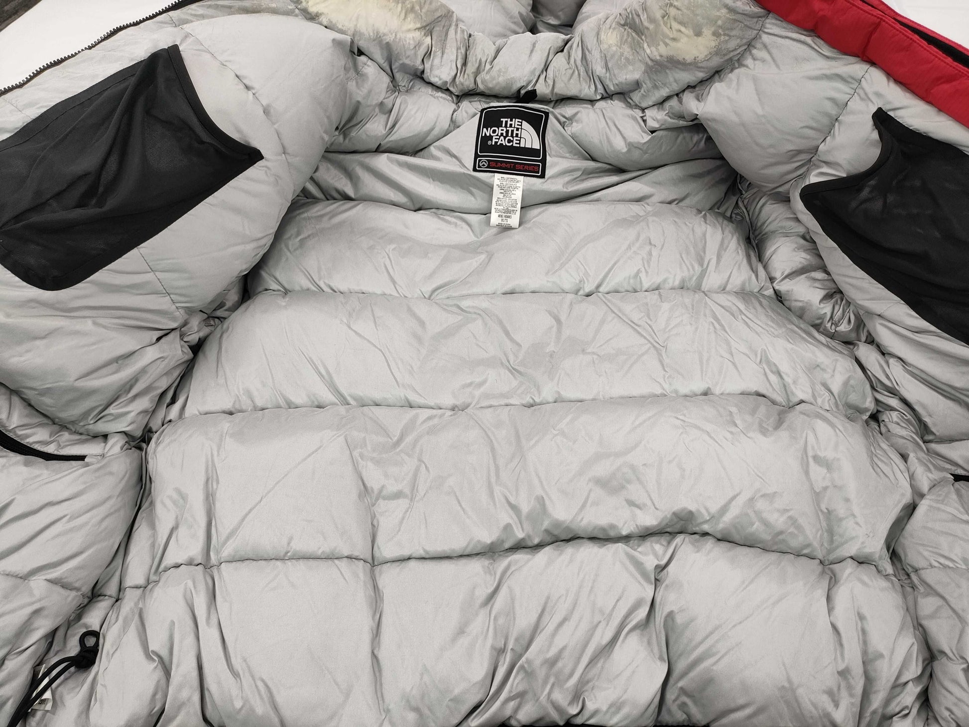 The North Face Down Jacket, Red, Cracked