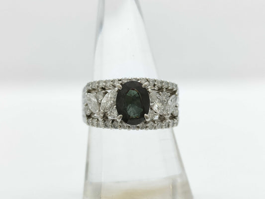 AX1.82ct D1.15ct Pt900 11.1g Ring 