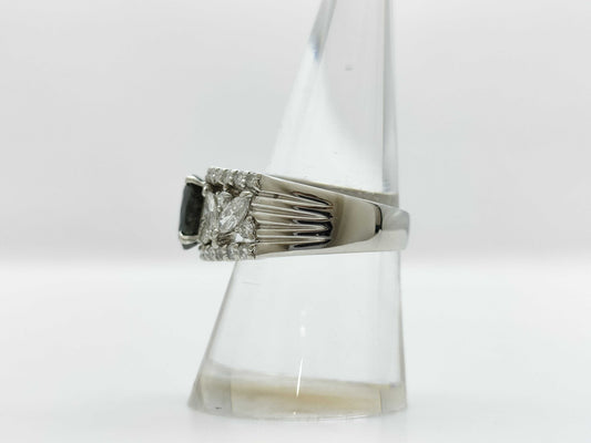 AX1.82ct D1.15ct Pt900 11.1g Ring 