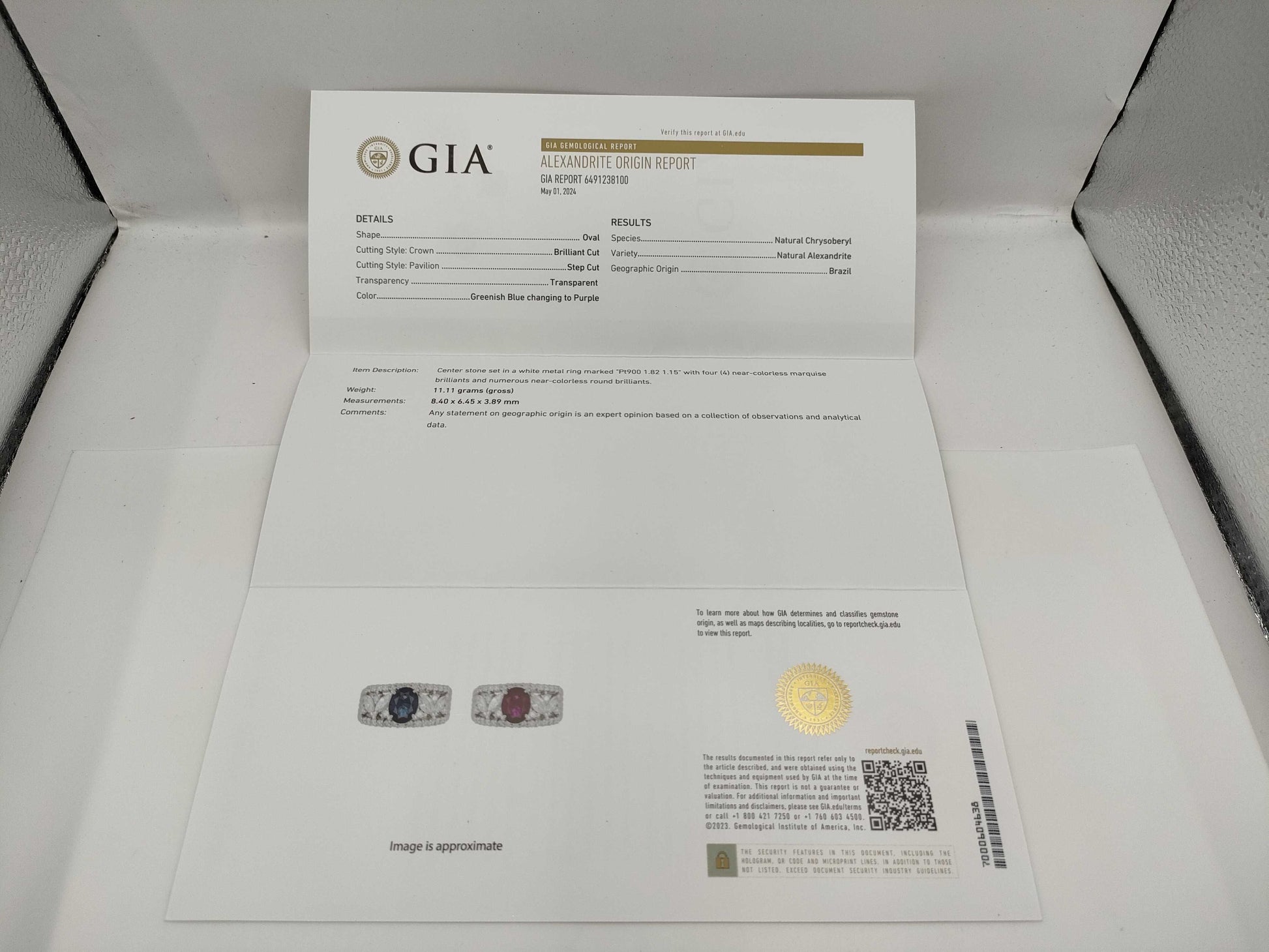 AX1.82ct D1.15ct Pt900 11.1g Ring 